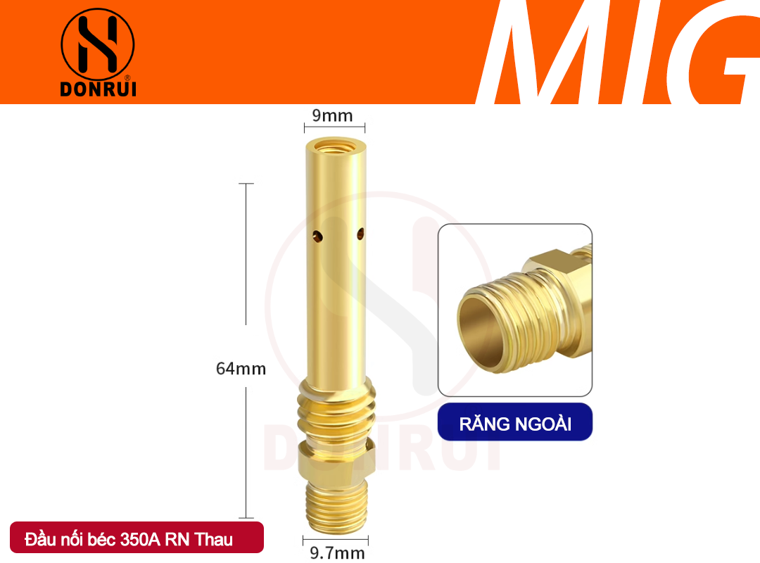 导电嘴座 350A 外牙