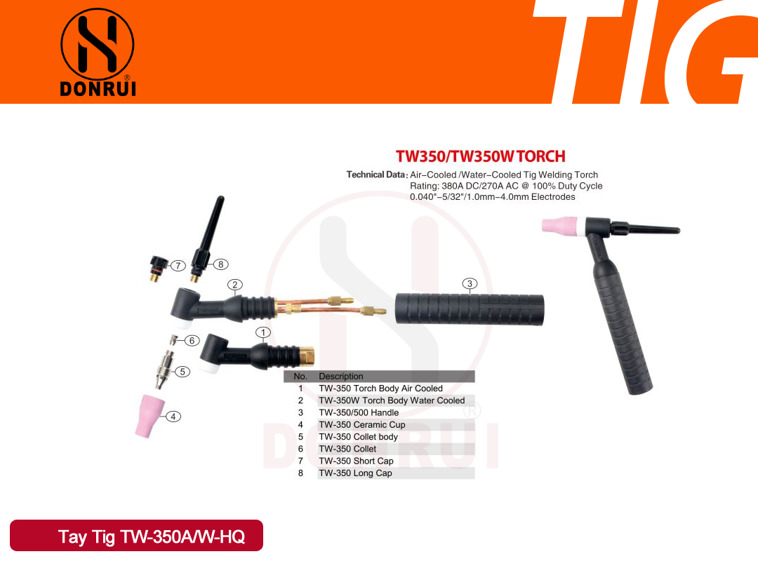 TIG焊枪头 TW-350W